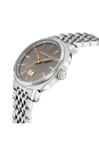 Reloj de cuarzo de acero Positano - Plateado y gris