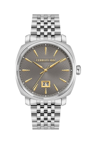 Reloj de cuarzo de acero Positano - Plateado y gris