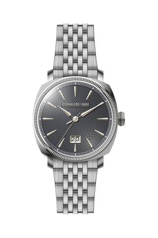 Reloj de cuarzo de acero Positano - Plateado y gris