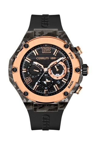 Reloj de cuarzo de silicona Lucardo - Negro y dorado