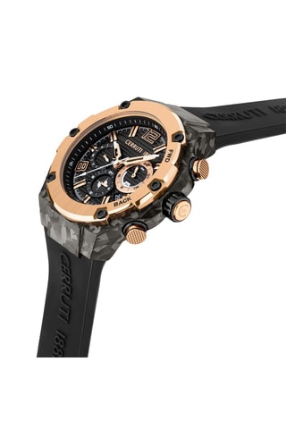 Reloj de cuarzo de silicona Lucardo - Negro y dorado