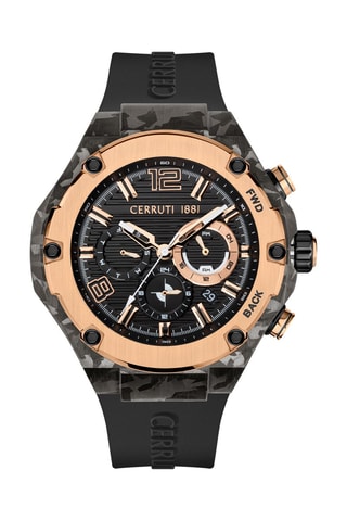 Reloj de cuarzo de silicona Lucardo - Negro y dorado