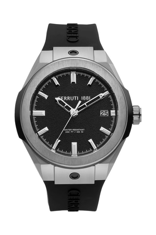 Reloj de cuarzo de caucho - Negro y gris