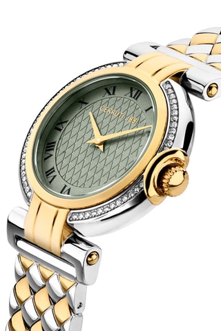 Reloj de cuarzo de acero Sesia - Dorado y plateado