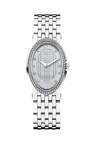 Reloj de cuarzo de acero Norcia - Plateado