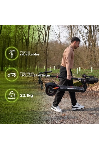 Patinete eléctrico reacondicionado Urbanglide Ecross One - Negro - Hasta 120 kg 