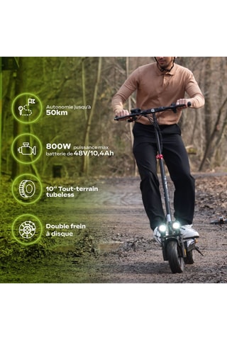 Patinete eléctrico reacondicionado Urbanglide Ecross One - Negro - Hasta 120 kg 