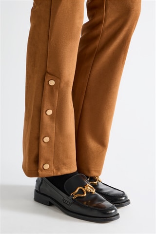 Pantalon taille haute - Camel