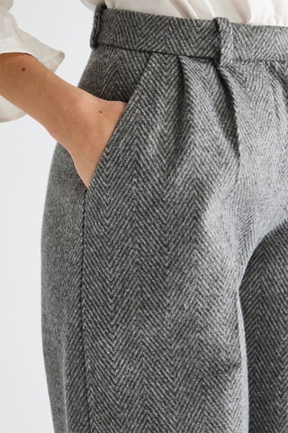 Pantalon taille haute - Gris