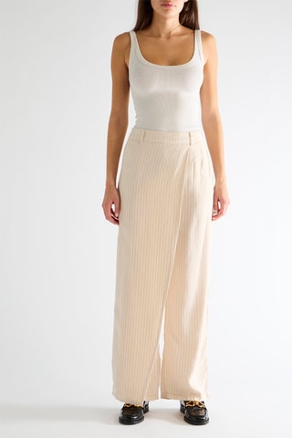 Pantalon taille haute - Beige