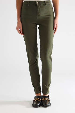 Pantalon taille haute - Vert foncé
