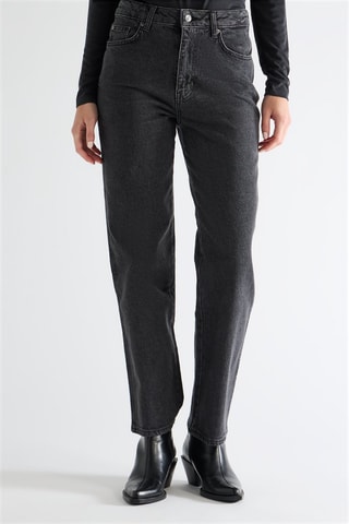 Jean taille haute - Gris