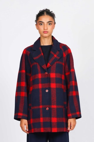 Manteau - Bleu marine et rouge