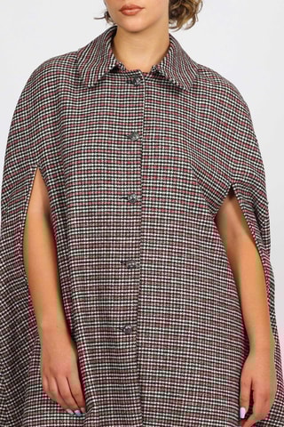 Manteau - Ecru et rouge