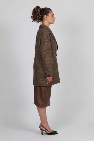 Manteau - Beige et marron foncé