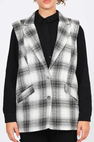 Veste sans manches - Blanc et noir