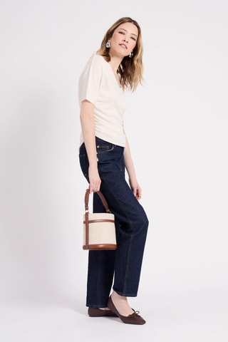 Top en laine et cachemire - Ecru