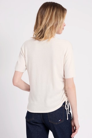 Top en laine et cachemire - Ecru