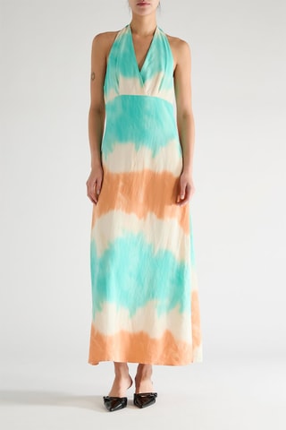 Robe - Beige et bleu