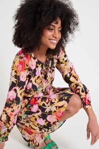 Robe patineuse - Noir et rose