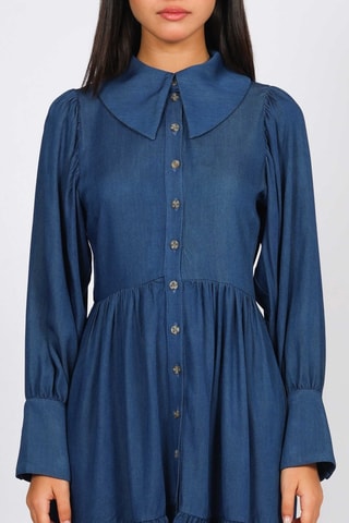 Robe chemise en jean - Bleu marine