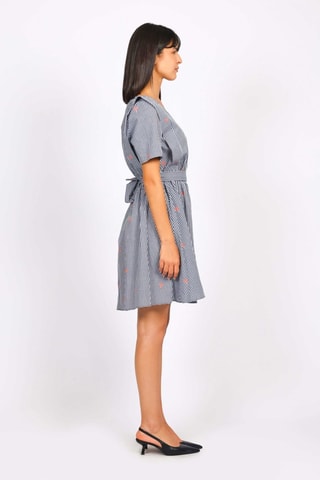 Robe trapèze - Bleu marine et blanc