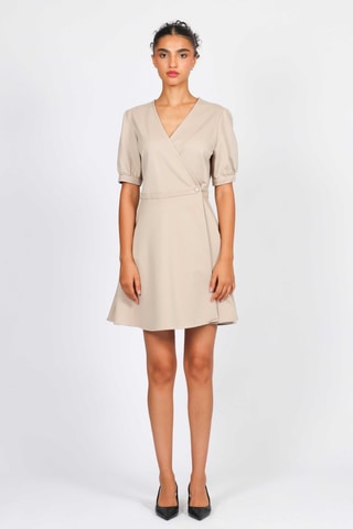 Robe portefeuille - Beige