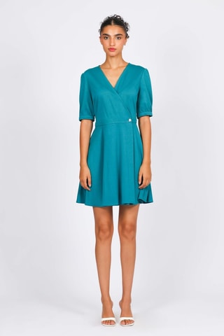 Robe portefeuille - Bleu canard