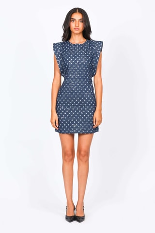 Robe droite en jean - Bleu marine