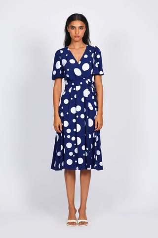 Robe portefeuille - Bleu marine