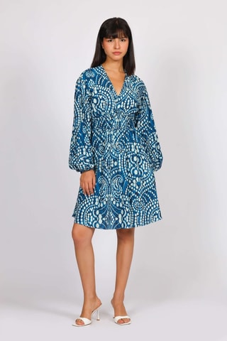 Robe patineuse - Bleu cobalt