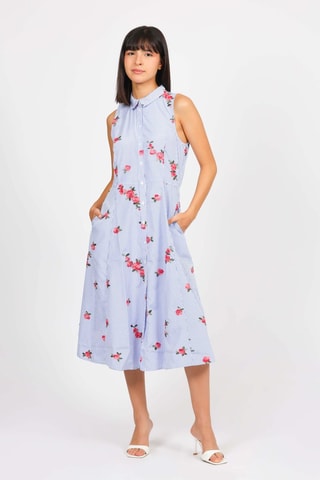 Robe chemise - Ciel et rose