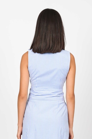 Robe chemise - Ciel et blanc