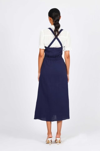 Robe-salopette - Bleu mairne