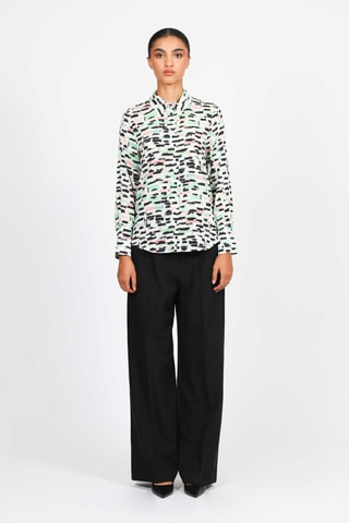 Chemisier - Ecru et vert