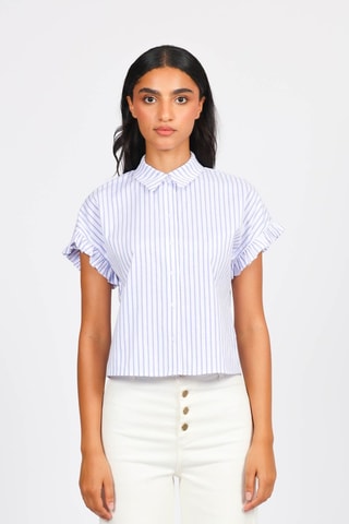 Chemisier - Ciel et blanc