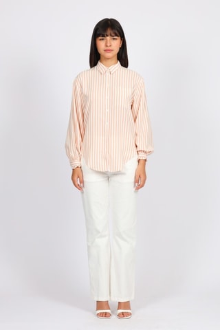 Chemisier - Blanc et orange