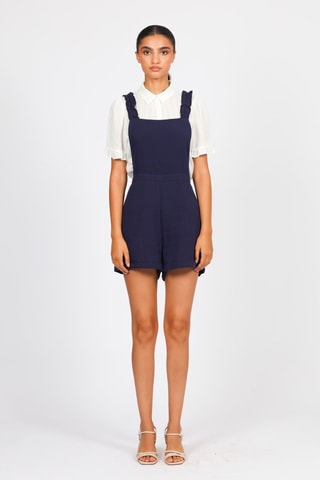 Salopette-short - Bleu marine