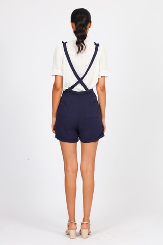 Salopette-short - Bleu marine