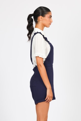 Salopette-short - Bleu marine