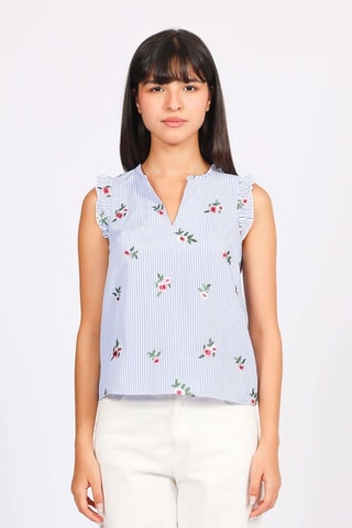 Blouse - Bleu marine et blanc