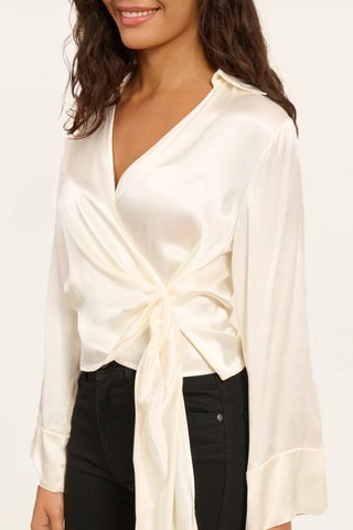Blouse portefeuille - Ecru