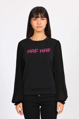 Sweat - Noir et fuchsia 