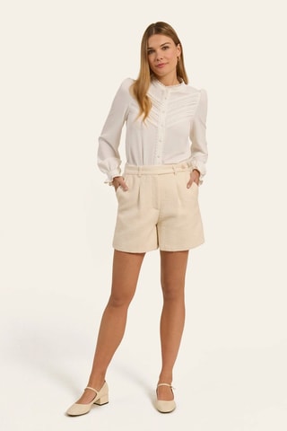 Short taille haute - Ecru