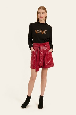 Short taille haute - Rouge