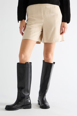 Short taille haute - Ecru