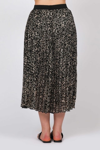 Jupe midi - Kaki et blanc