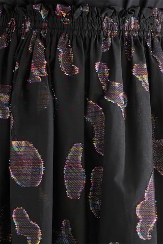 Jupe patineuse taille haute - Noir