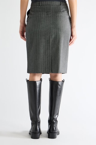 Jupe droite - Gris chiné