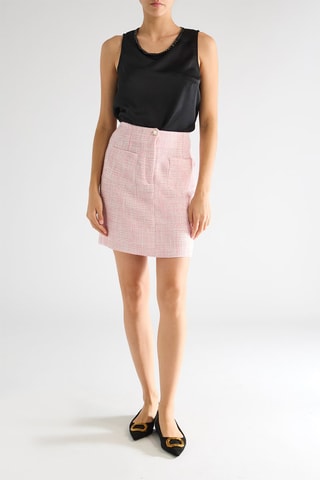 Jupe droite taille haute - Rose